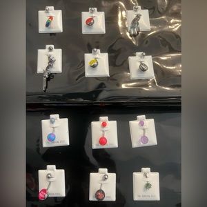100% Surgical Steel Belly Rings, NEW all 12 included